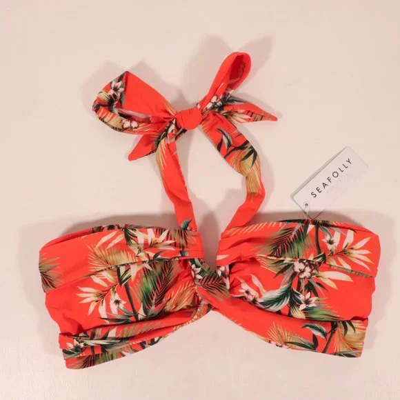 NWT Seafolly Ocean Alley Twist Bandeau Bikini Top - Picture 3 of 14